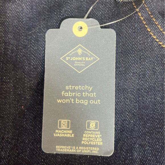 St Johns Bay Capri Jeans Womens 26W Dark Wash Mid Rise New - Picture 13 of 14